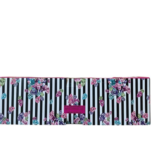 Betsey Johnson Pink Bow Stemless Wine Glasses Set of 4 Valentine's Day New - Picture 13 of 16